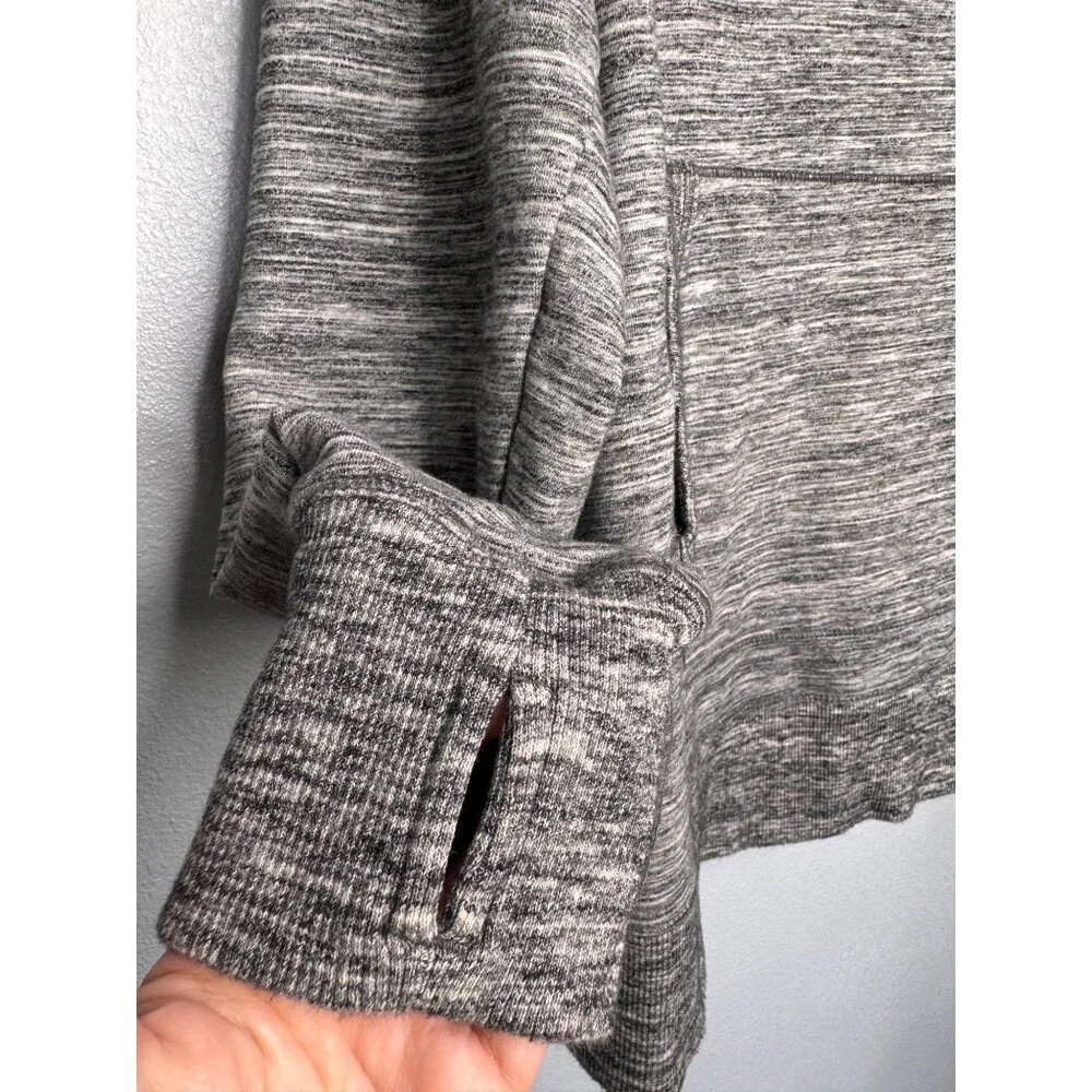 L.L. Bean Womens XL Gray Pullover Cozy Top Casual Kangaroo Pocket Cowl Neck - Picture 3 of 9